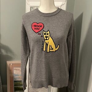 NWOT Life is Good grey sweater, size S.